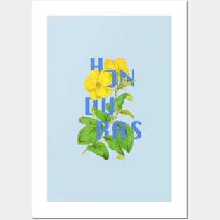 Honduras Floral Typography Posters and Art